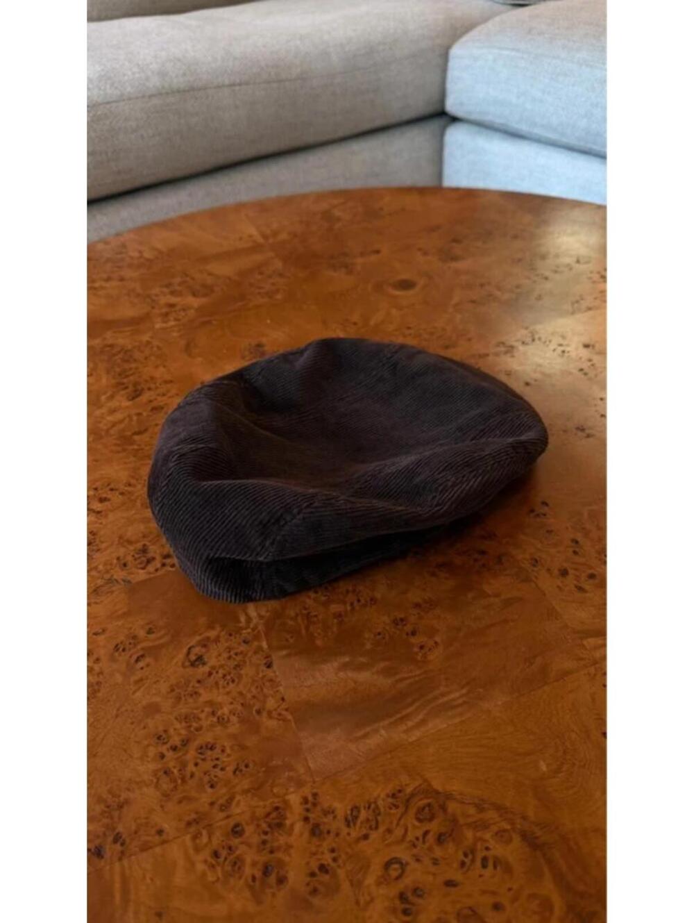 Van Heusen Brown corduroy newsboy hat